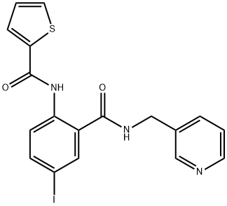 N-(4-iodo-2-{[(pyridin-3-ylmethyl)amino]carbonyl}phenyl)thiophene-2-carboxamide Struktur