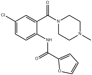 N-{4-chloro-2-[(4-methyl-1-piperazinyl)carbonyl]phenyl}-2-furamide Struktur