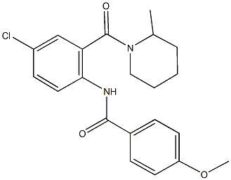 N-{4-chloro-2-[(2-methyl-1-piperidinyl)carbonyl]phenyl}-4-methoxybenzamide Struktur