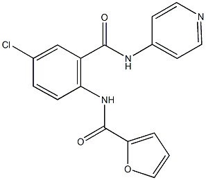 N-{4-chloro-2-[(4-pyridinylamino)carbonyl]phenyl}-2-furamide Struktur