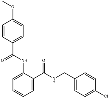 N-(4-chlorobenzyl)-2-[(4-methoxybenzoyl)amino]benzamide Struktur