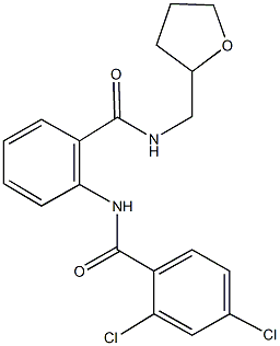 2,4-dichloro-N-(2-{[(tetrahydro-2-furanylmethyl)amino]carbonyl}phenyl)benzamide Struktur