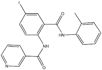 N-[4-iodo-2-(2-toluidinocarbonyl)phenyl]nicotinamide Struktur