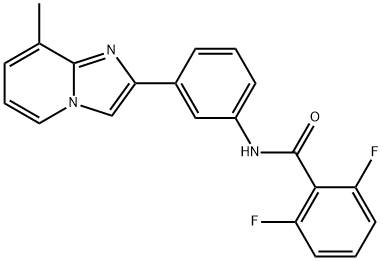 2,6-difluoro-N-[3-(8-methylimidazo[1,2-a]pyridin-2-yl)phenyl]benzamide Struktur