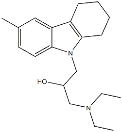 1-(diethylamino)-3-(6-methyl-1,2,3,4-tetrahydro-9H-carbazol-9-yl)-2-propanol Struktur