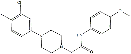 2-[4-(3-chloro-4-methylphenyl)-1-piperazinyl]-N-(4-methoxyphenyl)acetamide Struktur