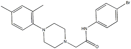 N-(4-bromophenyl)-2-[4-(2,4-dimethylphenyl)-1-piperazinyl]acetamide Struktur