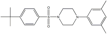 1-[(4-tert-butylphenyl)sulfonyl]-4-(3,5-dimethylphenyl)piperazine Struktur