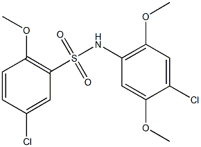 5-chloro-N-(4-chloro-2,5-dimethoxyphenyl)-2-methoxybenzenesulfonamide Struktur