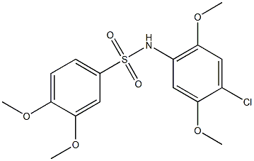 N-(4-chloro-2,5-dimethoxyphenyl)-3,4-dimethoxybenzenesulfonamide Struktur