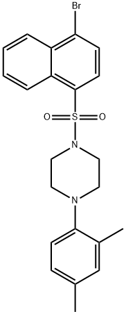 1-[(4-bromo-1-naphthyl)sulfonyl]-4-(2,4-dimethylphenyl)piperazine Struktur