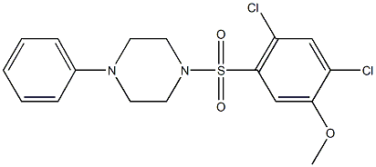 2,4-dichloro-5-[(4-phenyl-1-piperazinyl)sulfonyl]phenyl methyl ether Struktur