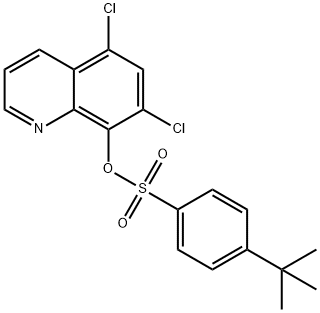 5,7-dichloro-8-quinolinyl 4-tert-butylbenzenesulfonate Struktur