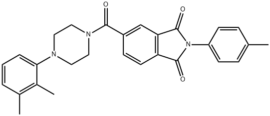 5-{[4-(2,3-dimethylphenyl)-1-piperazinyl]carbonyl}-2-(4-methylphenyl)-1H-isoindole-1,3(2H)-dione Struktur