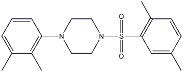 1-(2,3-dimethylphenyl)-4-[(2,5-dimethylphenyl)sulfonyl]piperazine Struktur