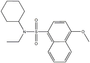 N-cyclohexyl-N-ethyl-4-methoxy-1-naphthalenesulfonamide Struktur