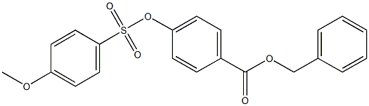 benzyl 4-{[(4-methoxyphenyl)sulfonyl]oxy}benzoate Struktur