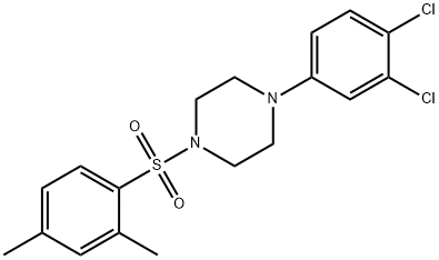 1-(3,4-dichlorophenyl)-4-[(2,4-dimethylphenyl)sulfonyl]piperazine Struktur