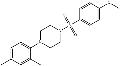 1-(2,4-dimethylphenyl)-4-[(4-methoxyphenyl)sulfonyl]piperazine Struktur