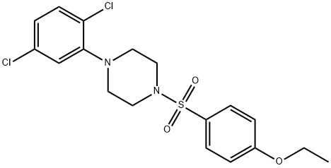 1-(2,5-dichlorophenyl)-4-[(4-ethoxyphenyl)sulfonyl]piperazine Struktur