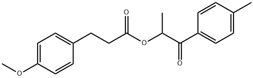 1-methyl-2-(4-methylphenyl)-2-oxoethyl 3-(4-methoxyphenyl)propanoate Struktur