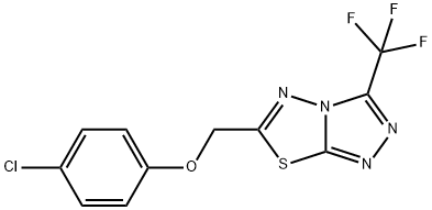 4-chlorophenyl [3-(trifluoromethyl)[1,2,4]triazolo[3,4-b][1,3,4]thiadiazol-6-yl]methyl ether Struktur