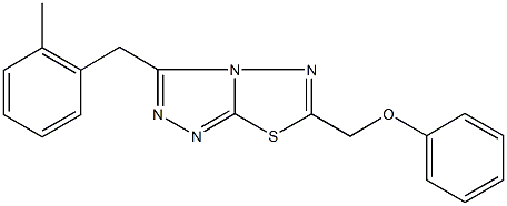 [3-(2-methylbenzyl)[1,2,4]triazolo[3,4-b][1,3,4]thiadiazol-6-yl]methyl phenyl ether Struktur