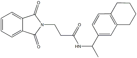 3-(1,3-dioxo-1,3-dihydro-2H-isoindol-2-yl)-N-[1-(5,6,7,8-tetrahydro-2-naphthalenyl)ethyl]propanamide Struktur