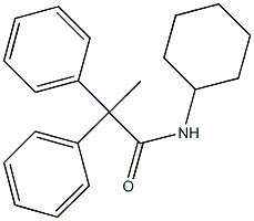 N-cyclohexyl-2,2-diphenylpropanamide Struktur