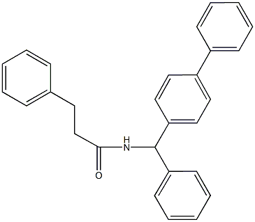 N-[[1,1'-biphenyl]-4-yl(phenyl)methyl]-3-phenylpropanamide Struktur