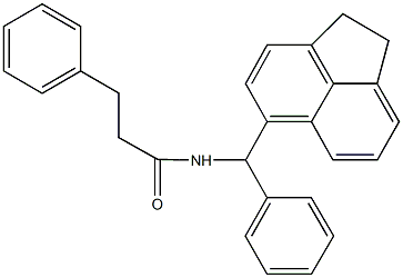 N-[1,2-dihydro-5-acenaphthylenyl(phenyl)methyl]-3-phenylpropanamide Struktur