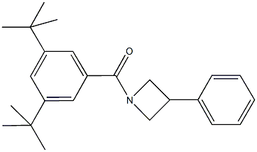 1-(3,5-ditert-butylbenzoyl)-3-phenylazetidine Struktur