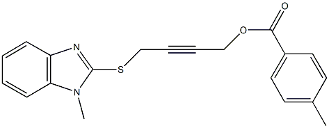 4-[(1-methyl-1H-benzimidazol-2-yl)sulfanyl]-2-butynyl 4-methylbenzoate Struktur