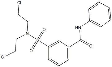 3-{[bis(2-chloroethyl)amino]sulfonyl}-N-phenylbenzamide Struktur