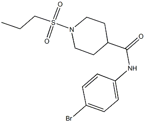 N-(4-bromophenyl)-1-(propylsulfonyl)-4-piperidinecarboxamide Struktur