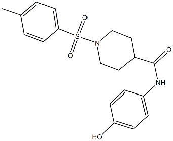 N-(4-hydroxyphenyl)-1-[(4-methylphenyl)sulfonyl]-4-piperidinecarboxamide Struktur