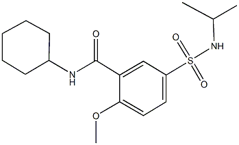 N-cyclohexyl-5-[(isopropylamino)sulfonyl]-2-methoxybenzamide Struktur