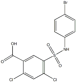 5-[(4-bromoanilino)sulfonyl]-2,4-dichlorobenzoic acid Struktur