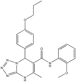 N-(2-methoxyphenyl)-5-methyl-7-(4-propoxyphenyl)-4,7-dihydrotetraazolo[1,5-a]pyrimidine-6-carboxamide Struktur