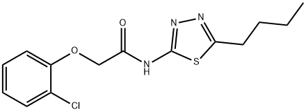 N-(5-butyl-1,3,4-thiadiazol-2-yl)-2-(2-chlorophenoxy)acetamide Struktur