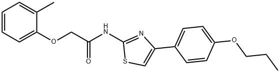 2-(2-methylphenoxy)-N-[4-(4-propoxyphenyl)-1,3-thiazol-2-yl]acetamide Struktur