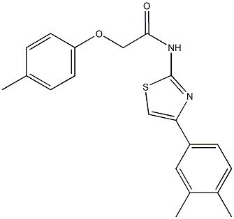 N-[4-(3,4-dimethylphenyl)-1,3-thiazol-2-yl]-2-(4-methylphenoxy)acetamide Struktur