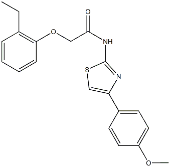 2-(2-ethylphenoxy)-N-[4-(4-methoxyphenyl)-1,3-thiazol-2-yl]acetamide Struktur