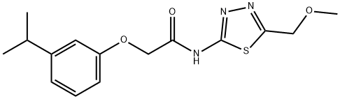 2-(3-isopropylphenoxy)-N-[5-(methoxymethyl)-1,3,4-thiadiazol-2-yl]acetamide Struktur