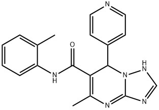 5-methyl-N-(2-methylphenyl)-7-(4-pyridinyl)-4,7-dihydro[1,2,4]triazolo[1,5-a]pyrimidine-6-carboxamide Struktur