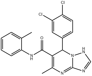 7-(3,4-dichlorophenyl)-5-methyl-N-(2-methylphenyl)-4,7-dihydro[1,2,4]triazolo[1,5-a]pyrimidine-6-carboxamide Struktur