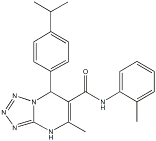 7-(4-isopropylphenyl)-5-methyl-N-(2-methylphenyl)-4,7-dihydrotetraazolo[1,5-a]pyrimidine-6-carboxamide Struktur