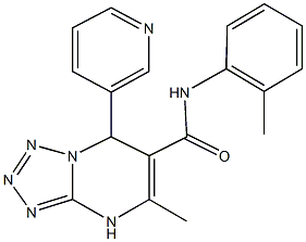 5-methyl-N-(2-methylphenyl)-7-(3-pyridinyl)-4,7-dihydrotetraazolo[1,5-a]pyrimidine-6-carboxamide Struktur