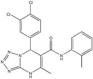 7-(3,4-dichlorophenyl)-5-methyl-N-(2-methylphenyl)-4,7-dihydrotetraazolo[1,5-a]pyrimidine-6-carboxamide Struktur