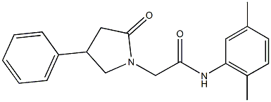 N-(2,5-dimethylphenyl)-2-(2-oxo-4-phenyl-1-pyrrolidinyl)acetamide Struktur